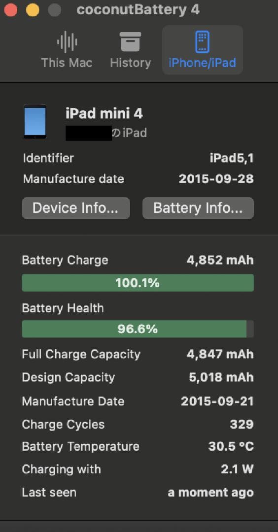 Apple iPad mini 4 16GB 96% スペースグレイ