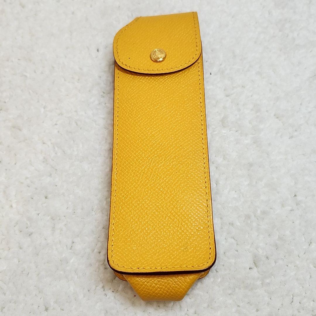 エルメス　HERMES イエロー　ペンケース　 美品