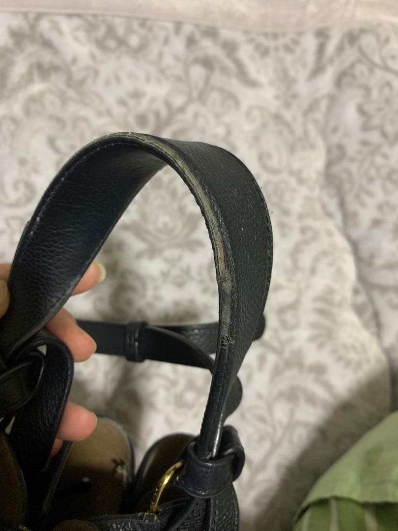 POLENE 黒 バケツ型 ショルダーバッグ