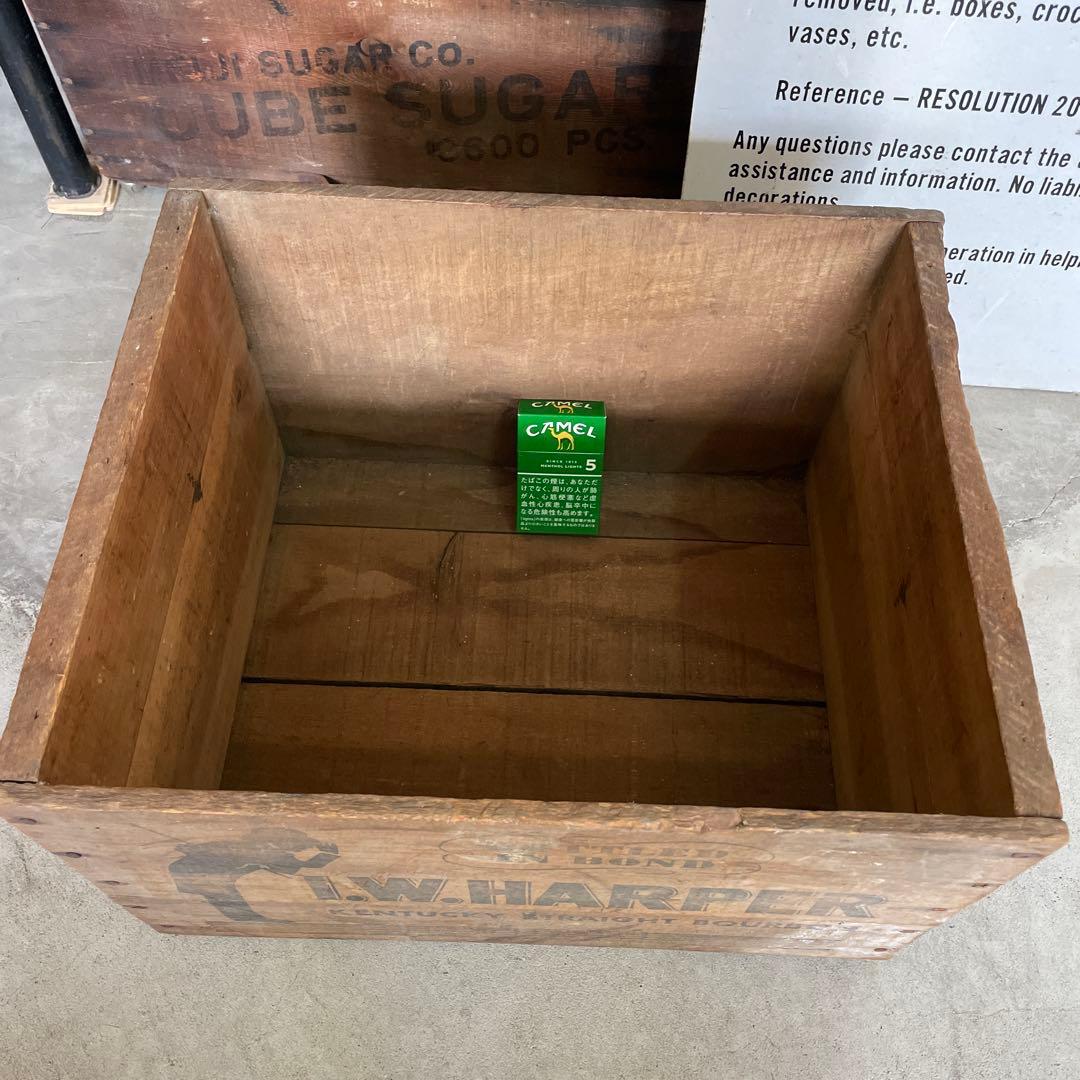 I.W.HARPER ヴィンテージ 木箱 wooden box ウッドボックス