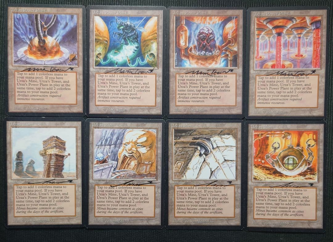 mtg 超稀少 サインド 黒枠初版 ウルザランド 全種 12枚セット atq