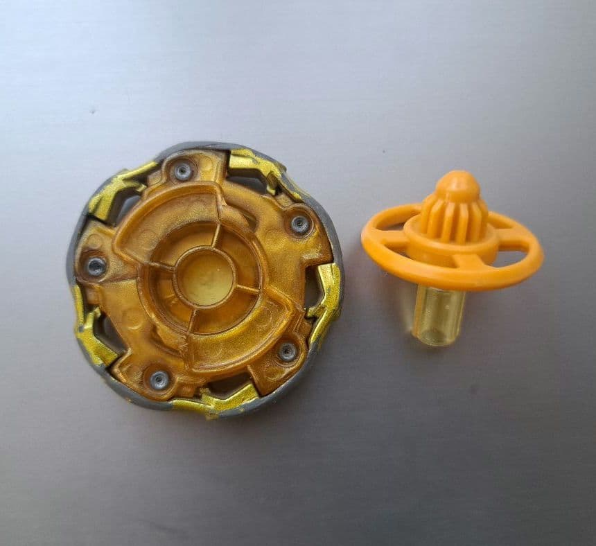 ベイブレードX　ウィザードロッド メタルコート　ゴールド+ビット