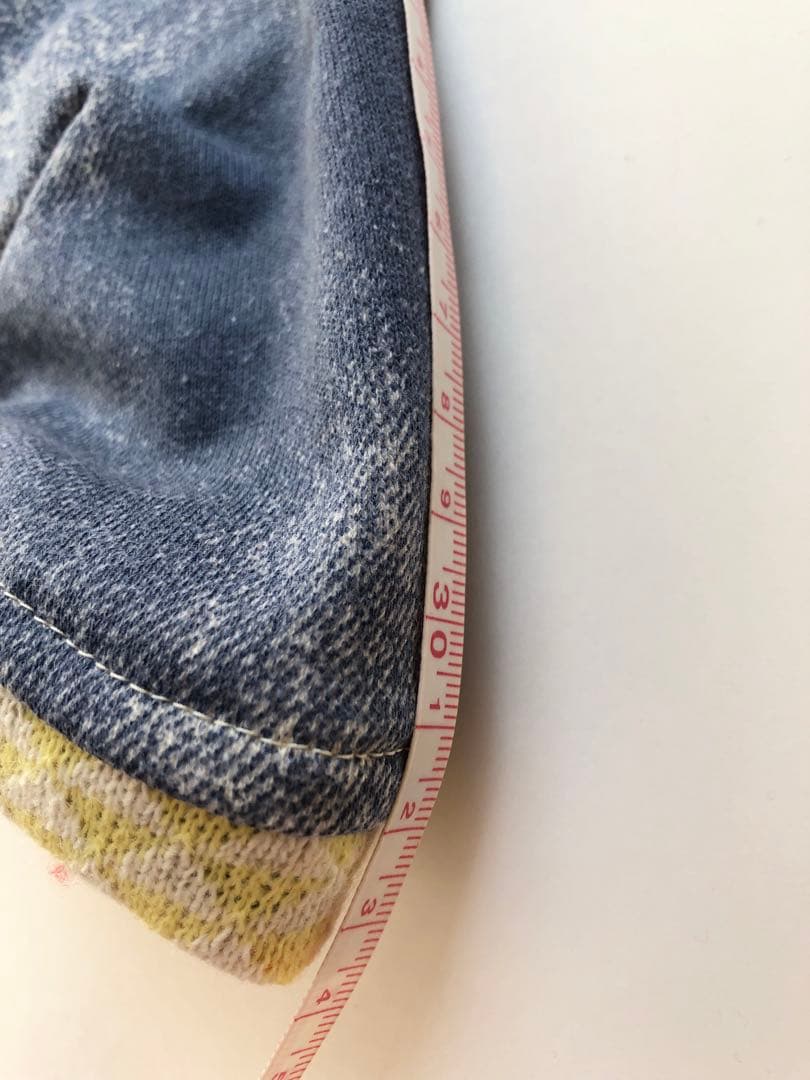 ウォッシュデニムパーカー　イタグレ服　ハンドメイド