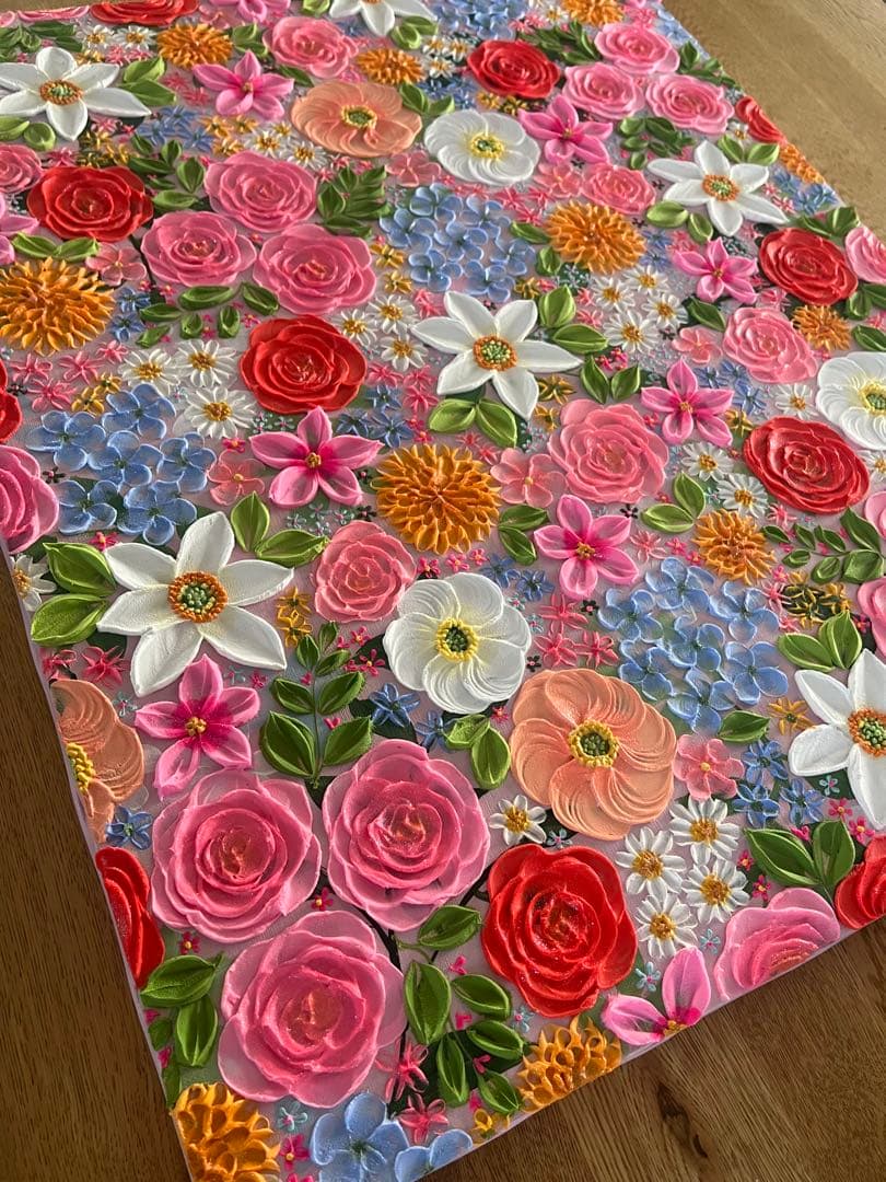 ☆KK☆様リクエスト作品 ボタニカル テクスチャーアート 現代アート 花