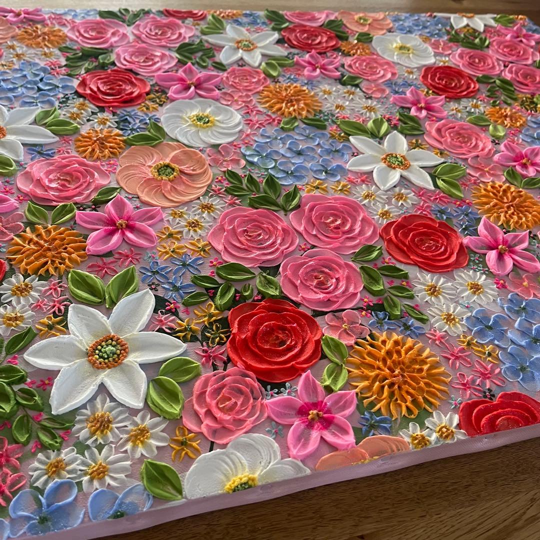 ☆KK☆様リクエスト作品 ボタニカル テクスチャーアート 現代アート 花