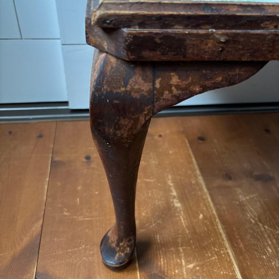 アンティーク　タイルトップ　ミニテーブル