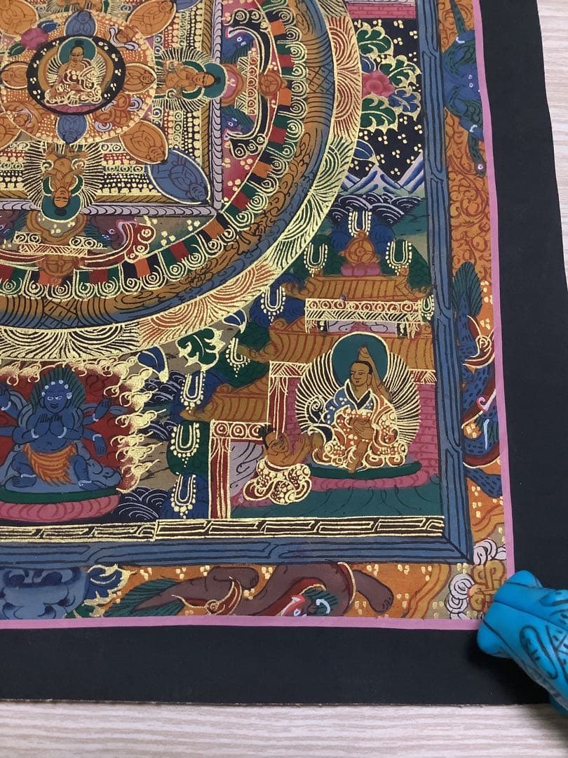 《 チベット密教　新品　1点物 》 手描き　曼荼羅　仏陀　釈迦　仏画　仏教　f1