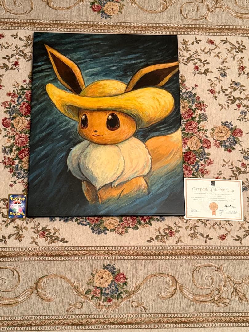 55cm × 70cm ゴッホ　イーブイ　キャンバスアート　Lサイズ　コラボ