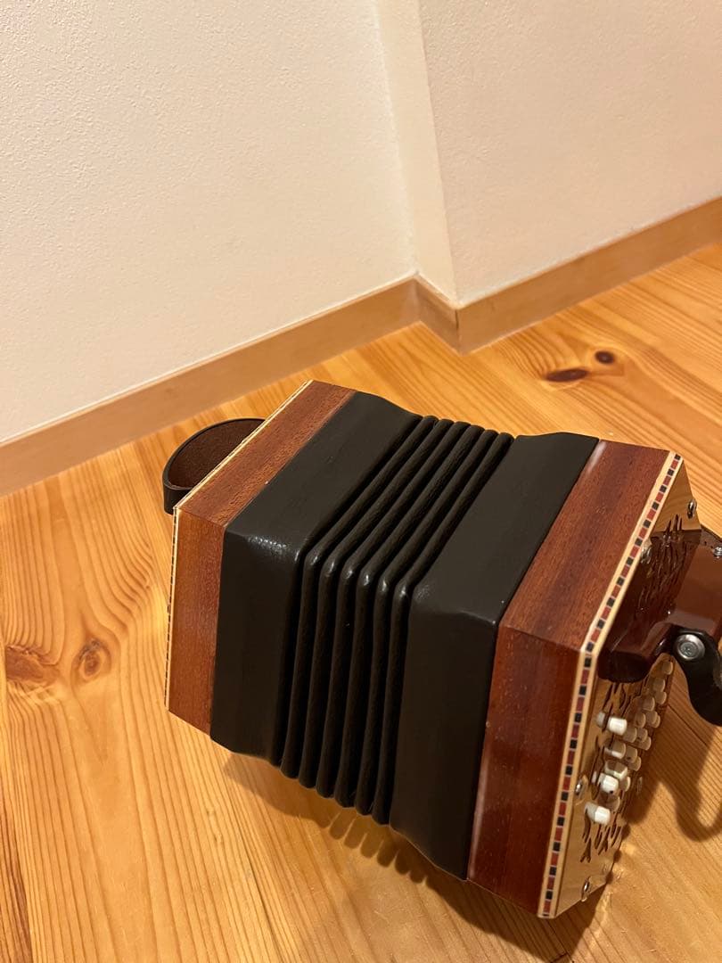 40ボタン　コンサーティーナ 木製 六角形