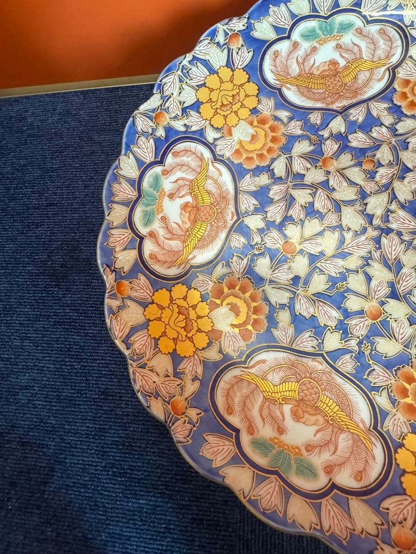 2062 幸楽窯 献上手古伊万里鳳凰 三足高台鉢