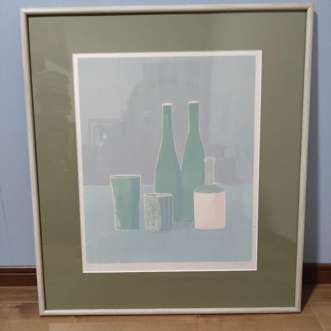 《値下げOK》小杉小二郎「ビンの静物」 版画 絵画 額装