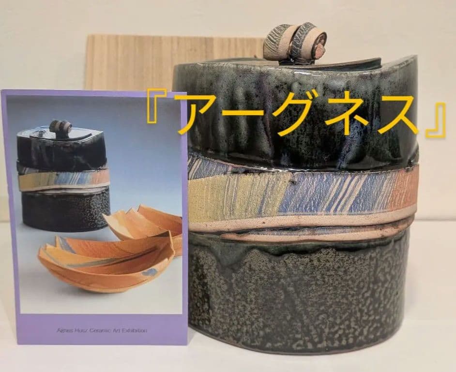 『アーグネスフス』水指　茶道具　アグネスフス共箱共布栞略歴