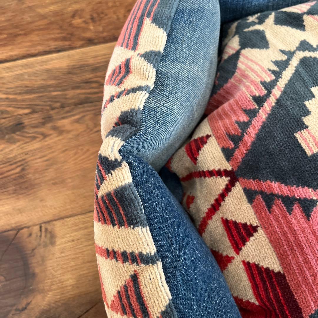 ペットベッド　ハンドメイド459 ペンドルトン　リメイク　猫ベッド　犬ベッド