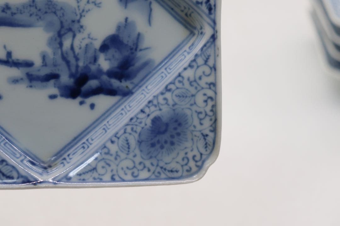 時代　伊万里　染付　寿司皿&豆皿10点セット　送料込み1124