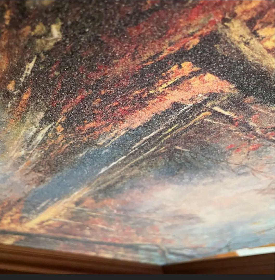 【水晶画】世界の名画 ロバート・ウッド　10月の朝 風景画 秋景色 風景画