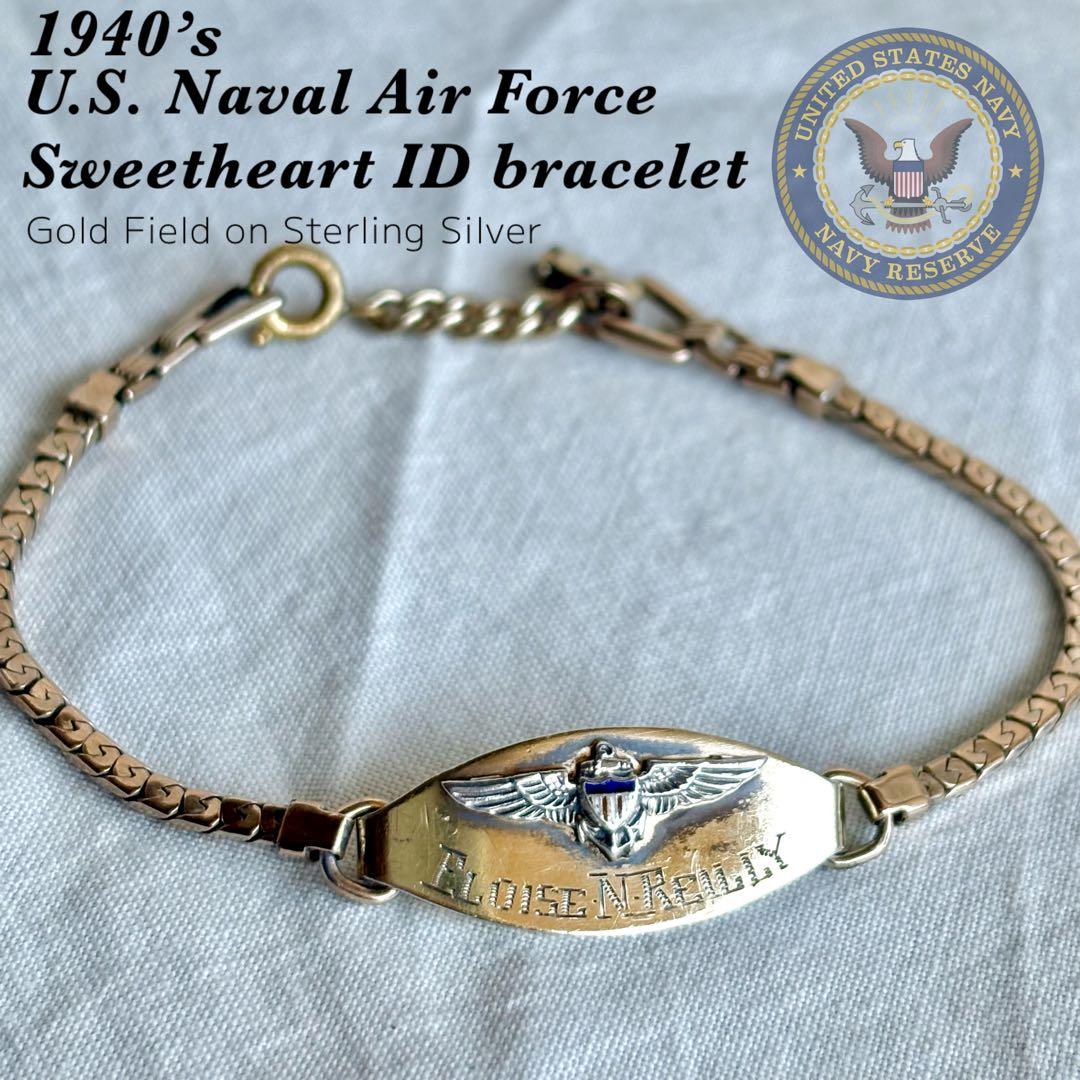 1940’s U.S.NAVY IDブレスレット 12金張りarmy rrl