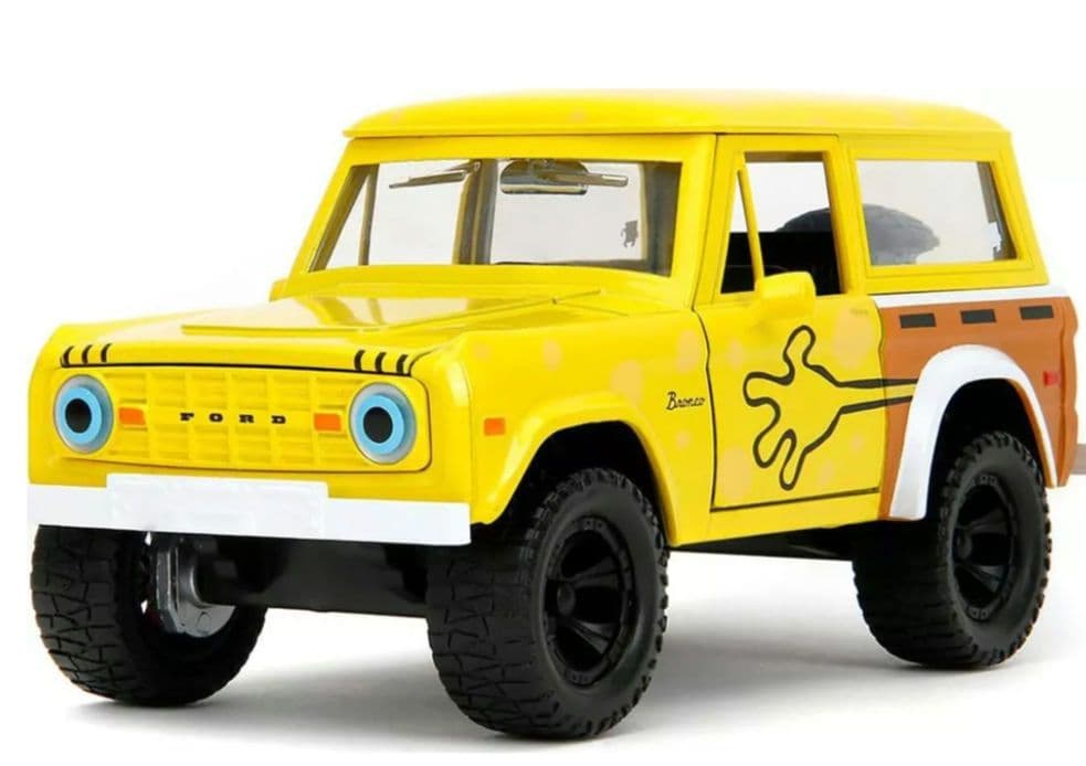 Jada Toys1973 フォード・ブロンコ & スポンジボブ・フィギア