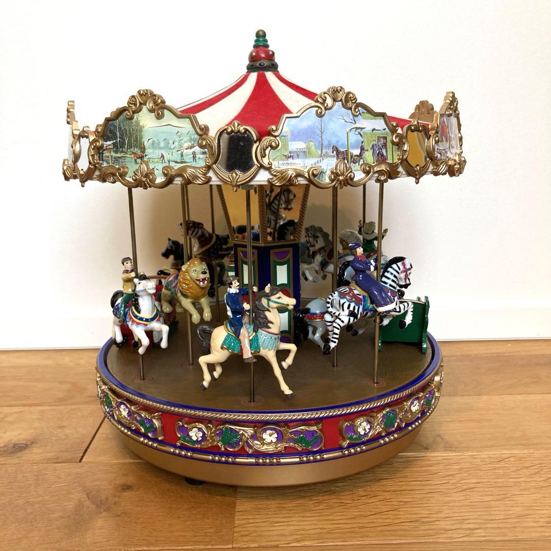 【訳あり】ミスタークリスマス メリーゴーランド カルーセル オルゴール