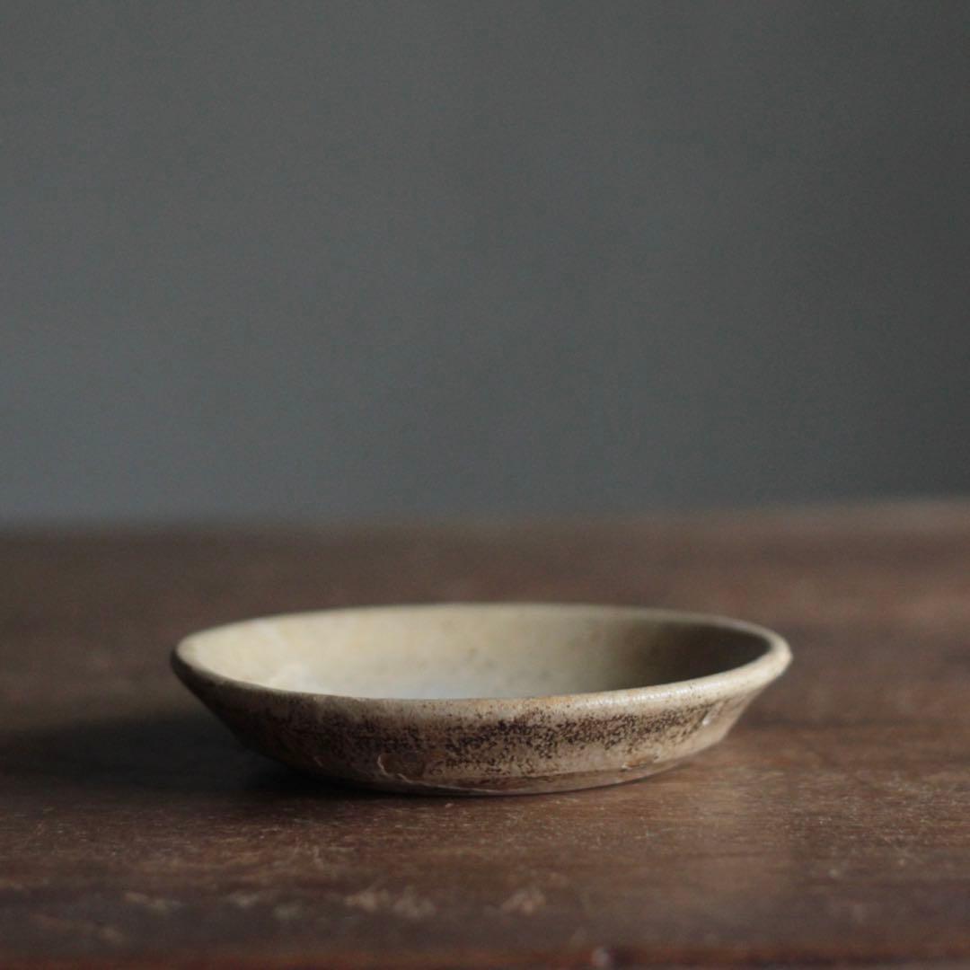 美濃 灰釉 小皿 No. 2 江戸後期頃 古美術 古道具 アンティーク