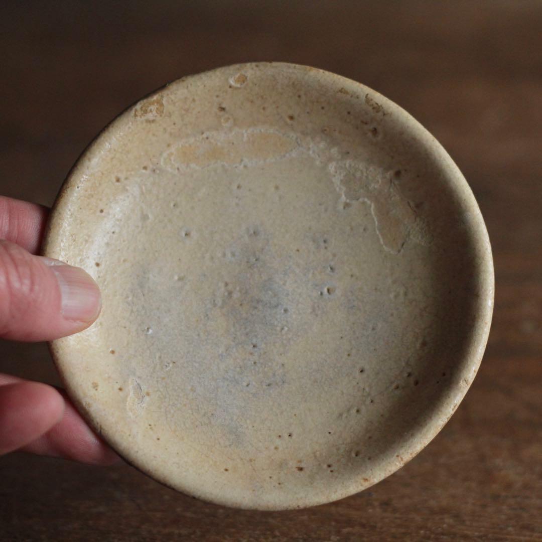 美濃 灰釉 小皿 No. 2 江戸後期頃 古美術 古道具 アンティーク