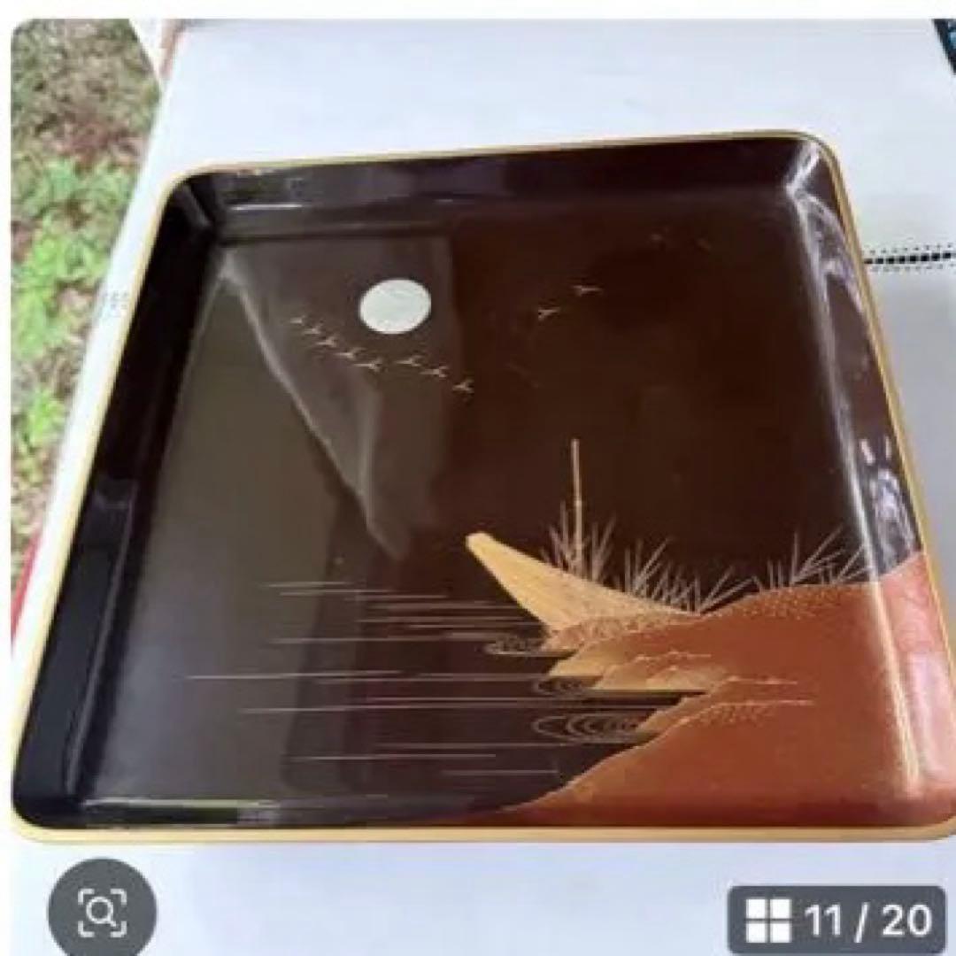 2230様感謝‼️JAPANGOZEN超絶時代蒔絵「源氏物語　須磨　明石」御膳5客