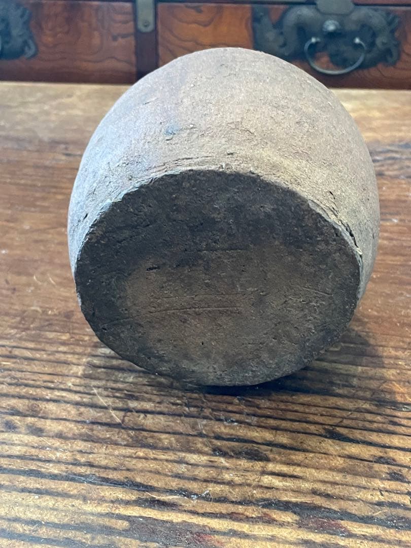 【青海】越前お歯黒壷 六古窯の一つ　室町時代から、江戸時代