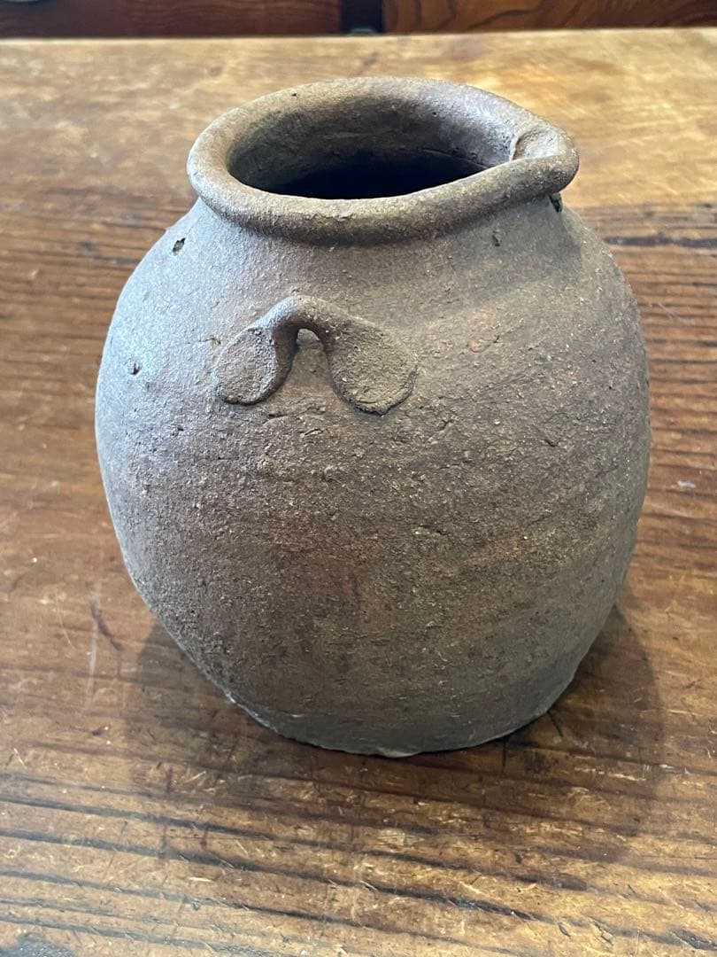 【青海】越前お歯黒壷 六古窯の一つ　室町時代から、江戸時代