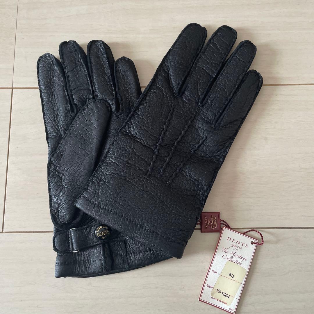 デンツ　DENTS ペッカリー　グローブ　手袋　未使用　黒8ハーフ　箱付き