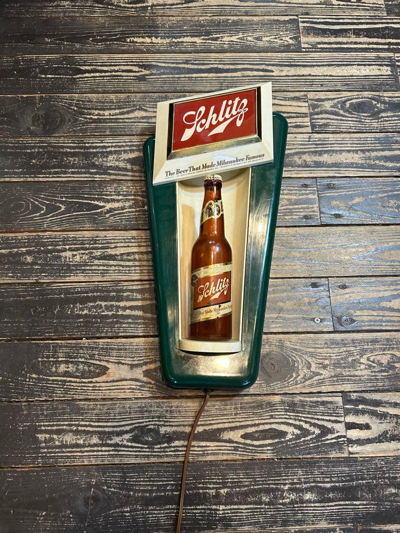 1950sヴィンテージ Schlitz ビールサインライト