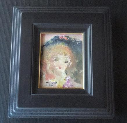 織田 廣喜 氏の「少女」F０号　日本芸術院会員 人気画家　９８歳没　従四位