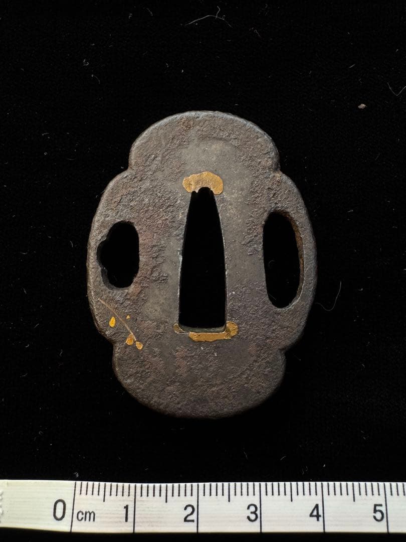 無銘 鉄地鐔 蔦図 布目象嵌 鍔 拵 日本刀 刀装具 骨董 古美術 江戸時代