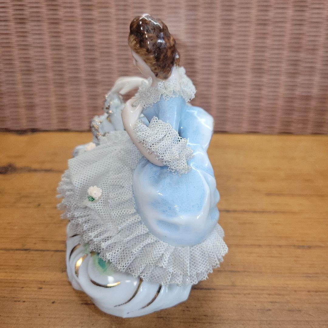 【レア】レース人形 陶磁器 昭和レトロ バロック ビクトリア