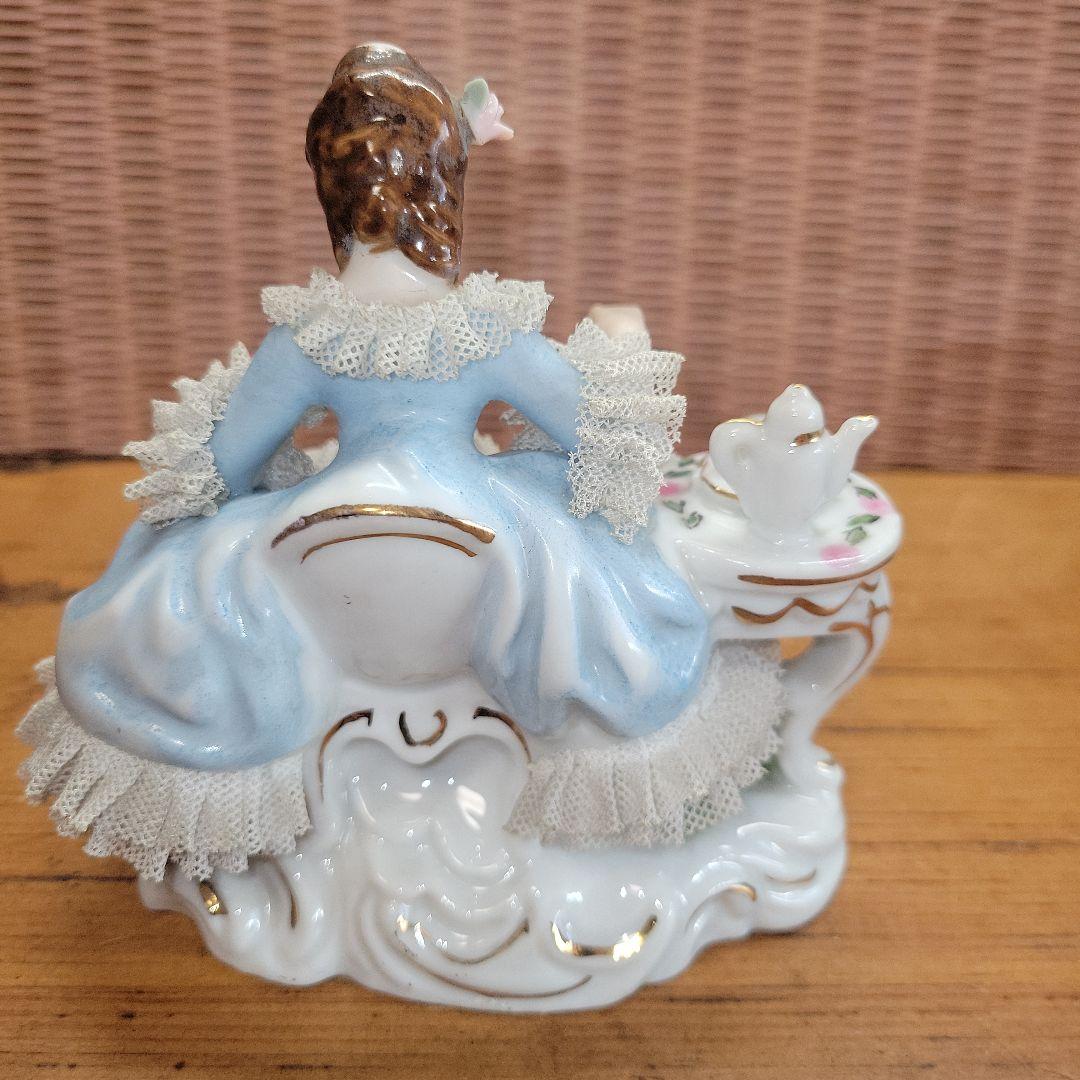 【レア】レース人形 陶磁器 昭和レトロ バロック ビクトリア