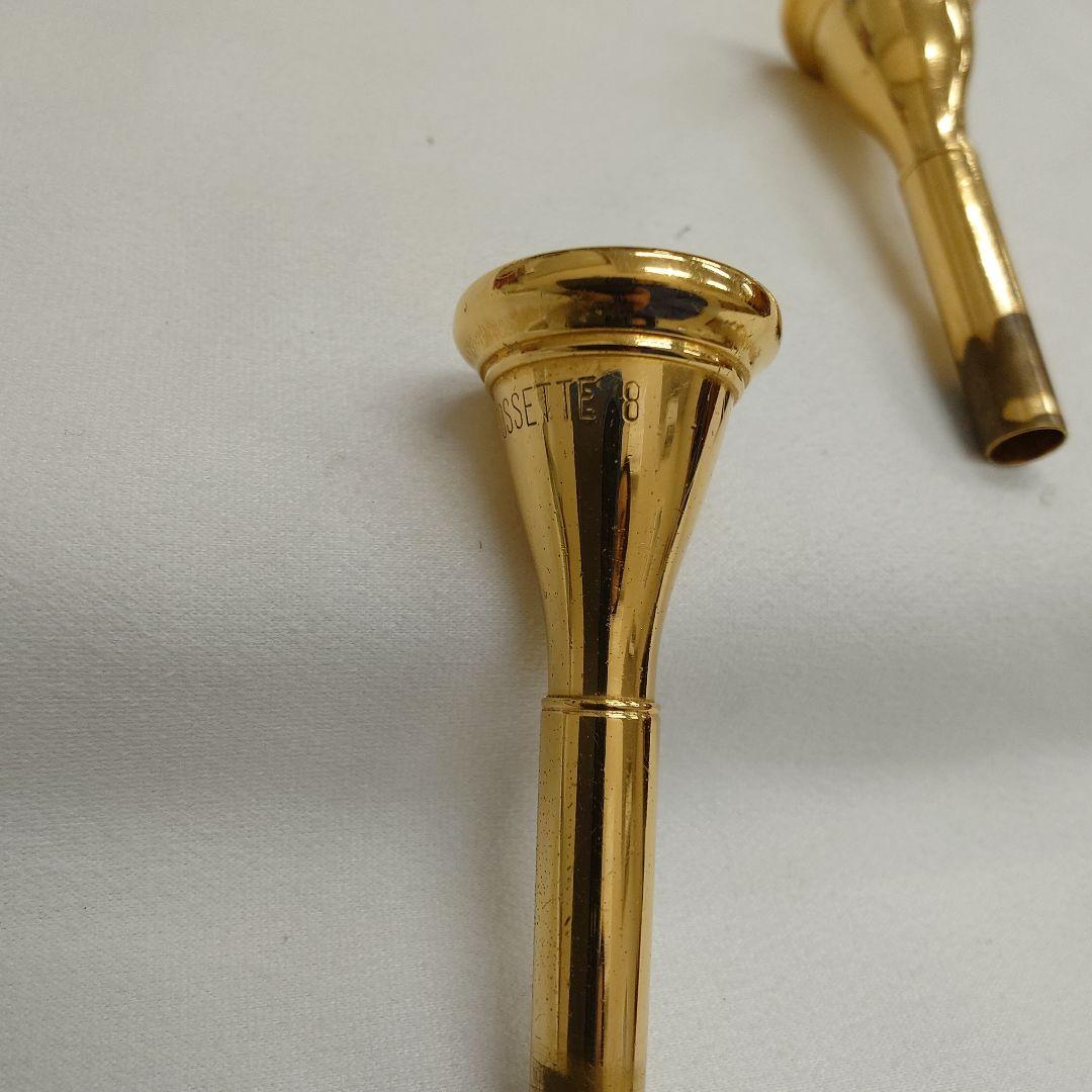 Fosset フレンチホルンマウスピース 金メッキ2個セット