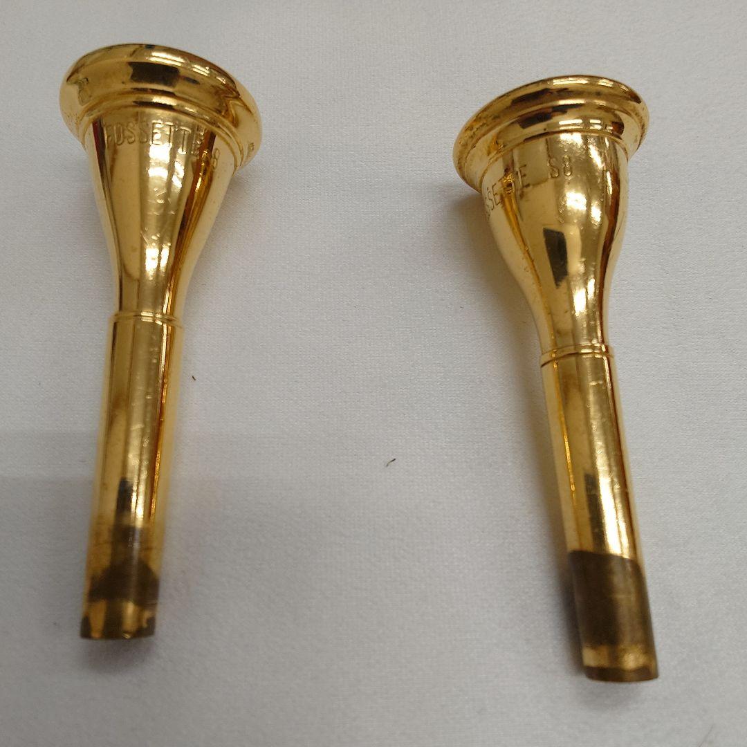 Fosset フレンチホルンマウスピース 金メッキ2個セット