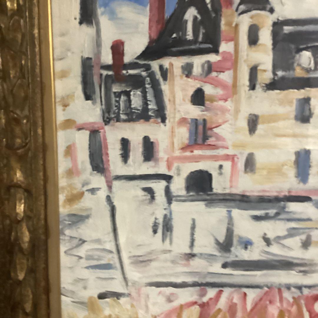 野口弥太郎　油彩　　10号　真作　サインあり　ロアール城　洋画巨匠