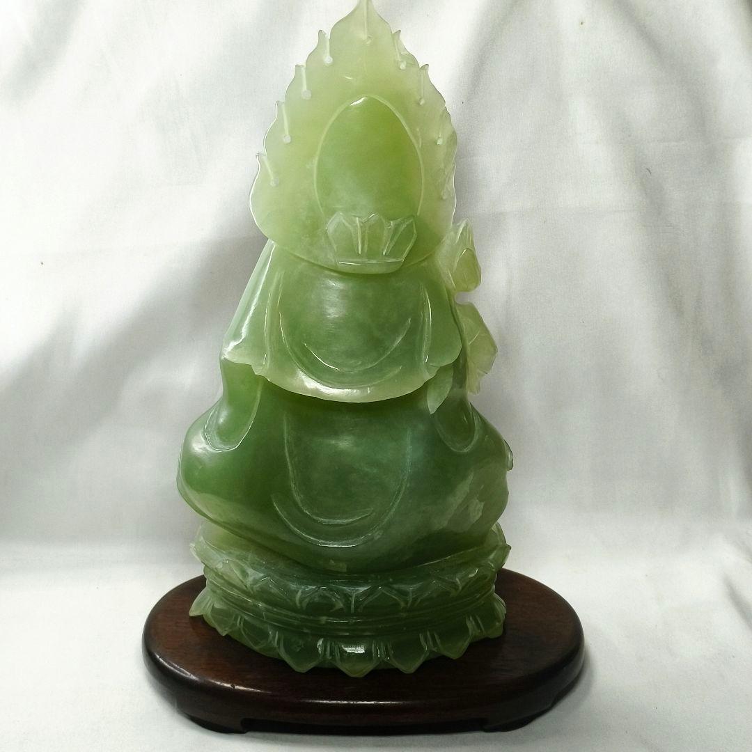 中国骨董 玉観音 天然石 手彫り 仏教美術 コレクター放出 風水グッズ 時代物