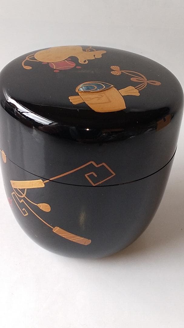 出口順慶 作 宝尽し 中棗 棗 共箱 蒔絵 螺鈿細工 漆器 漆芸 茶道具 新品
