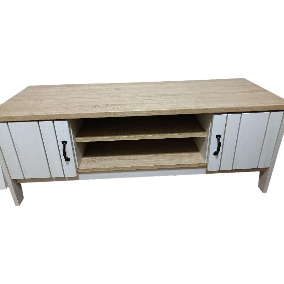 ナチュラルウッド・ホワイトのテレビ台