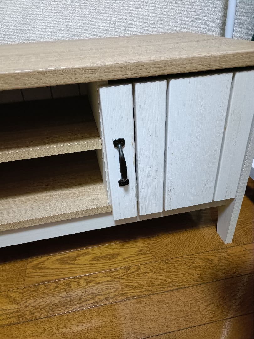 ナチュラルウッド・ホワイトのテレビ台