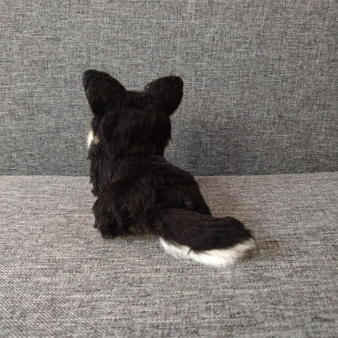 羊毛フェルト チワワ　犬　ハンドメイド　ぬいぐるみ　置物