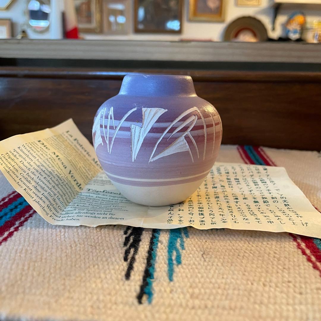 希少品！ネイティブアメリカン　navajo 壷　ナバホ族プエブロヴィンテージ雑貨