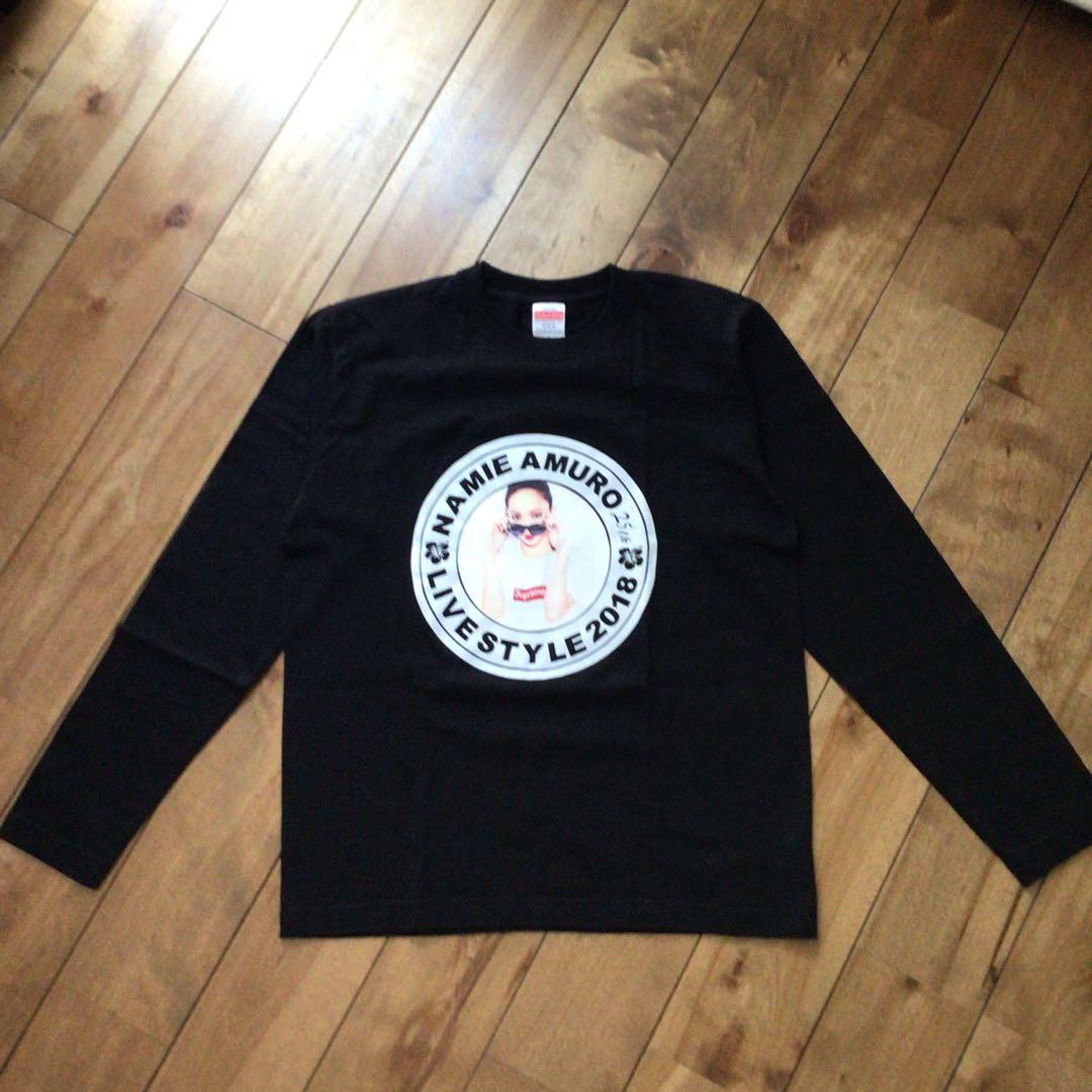 安室奈美恵 ロンT サイズS LIVE STYLE 2018 デカロゴ 古着