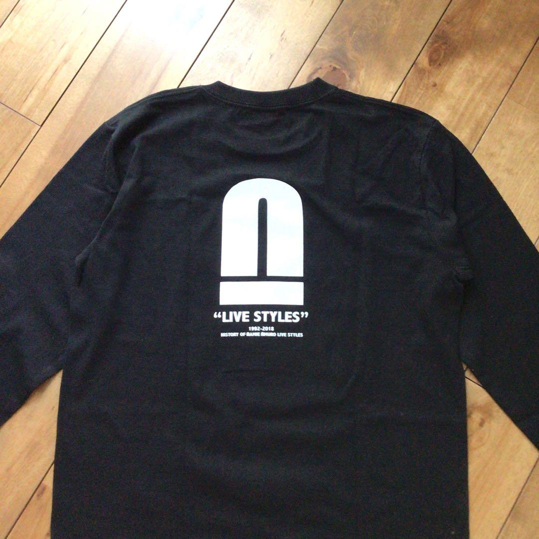 安室奈美恵 ロンT サイズS LIVE STYLE 2018 デカロゴ 古着