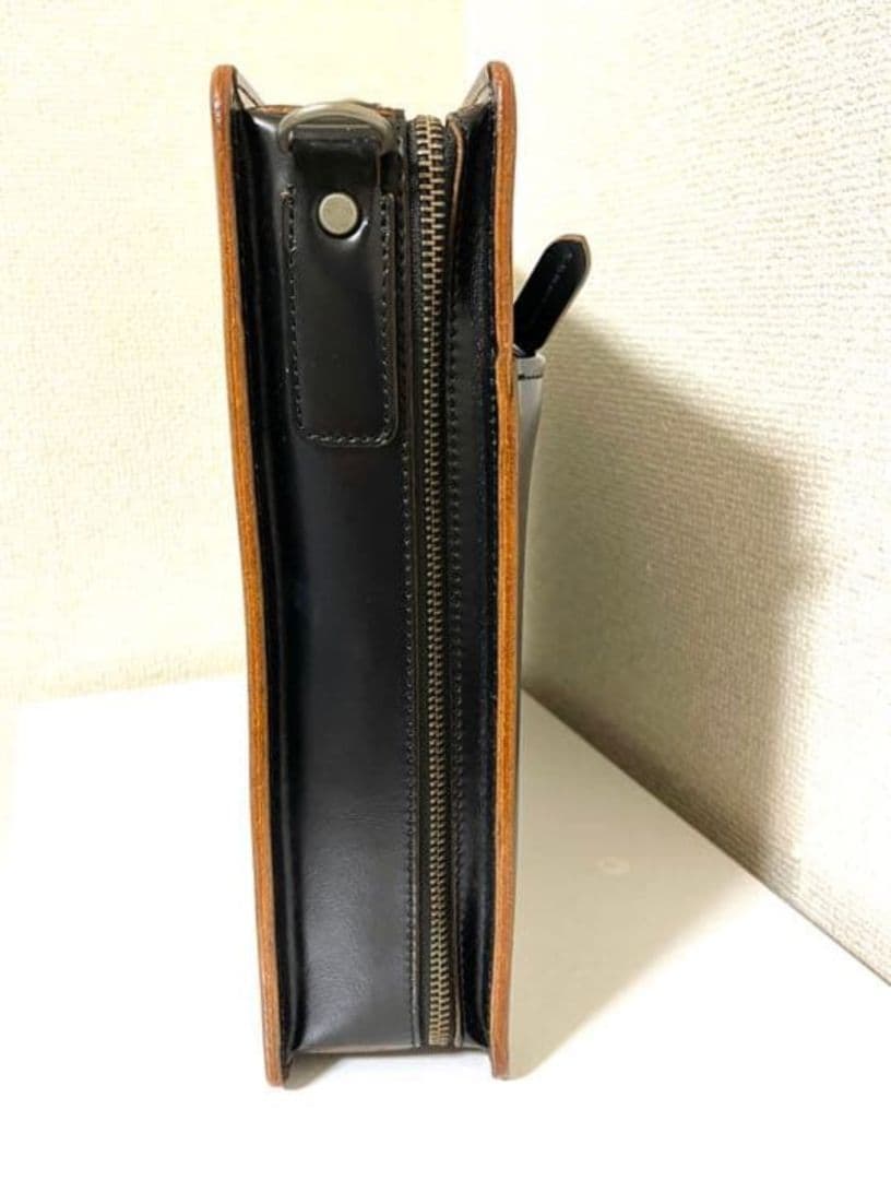 美品 青木鞄 コンプレックスガーデンズ 枯淡 ビジネス ブリーフケース Lサイズ