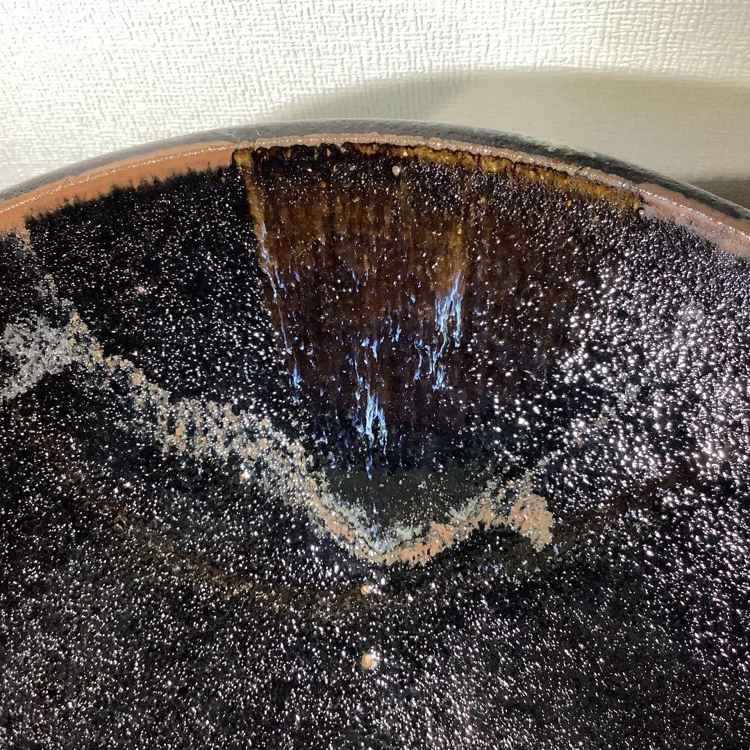 値下げ　出西窯(しゅっさい) 黒釉　大皿　29.5cm