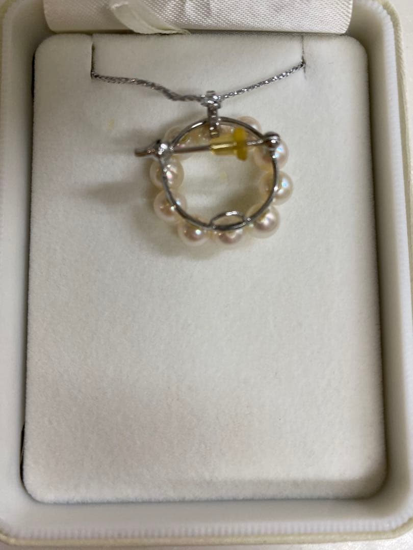 真珠リング型ブローチ