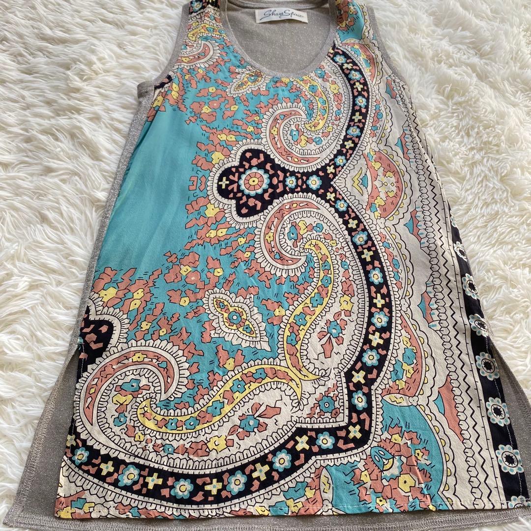 Share Spirit シェアースピリット ペイズリー柄 シルク 38