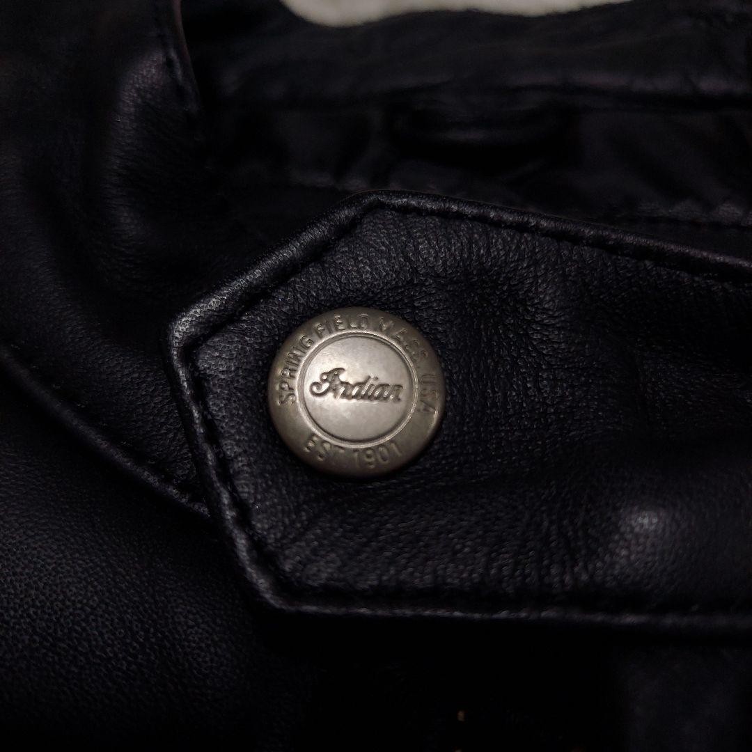 インディアンモーターサイクル カウレザー ライダースジャケット シングル 36