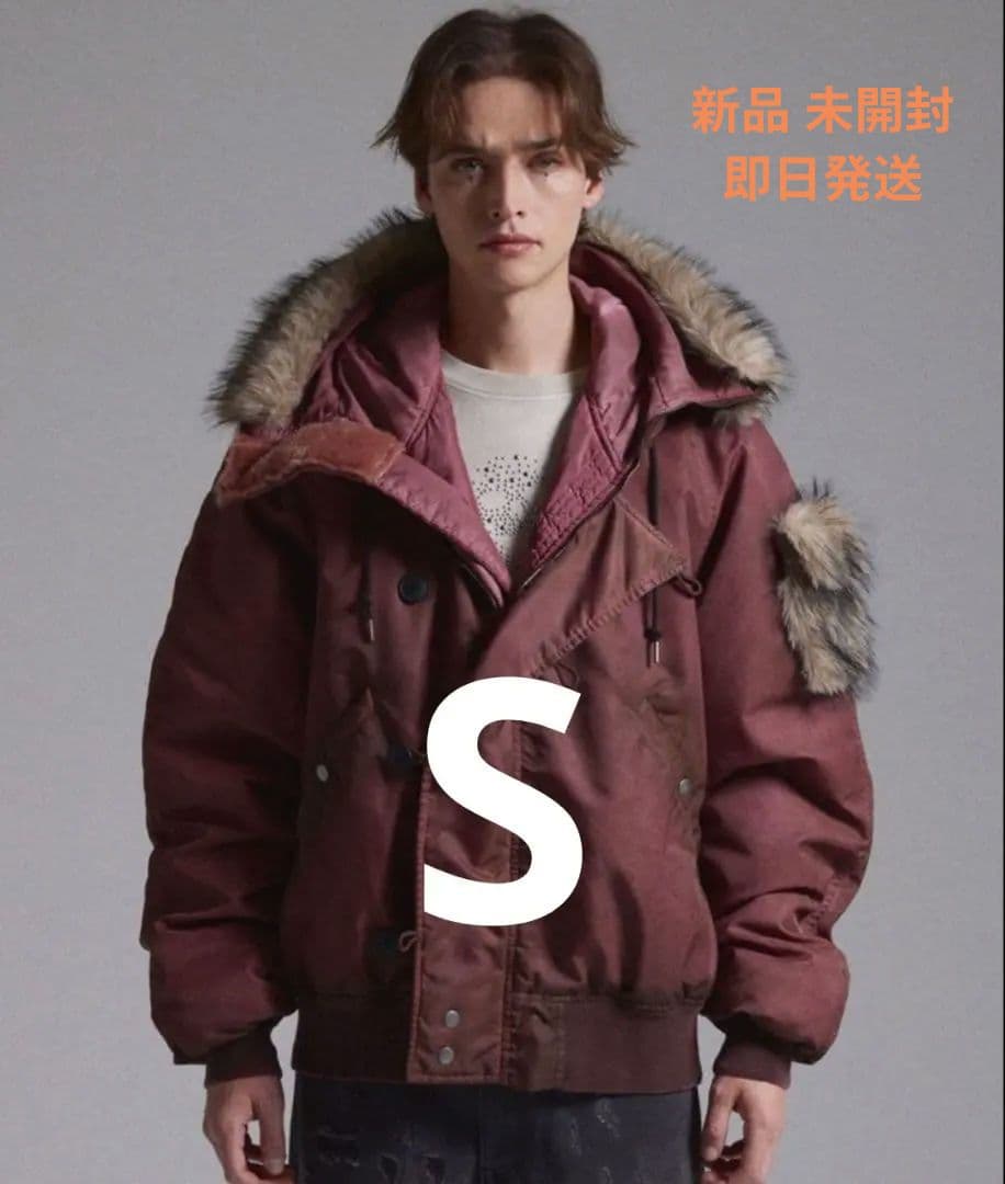 【GRANCY】ファーポケットデザインフェードN2Bジャケット ピンクS